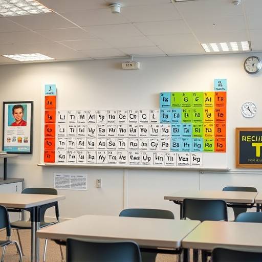Interaktivt periodisk system for bruk i klasserommet.